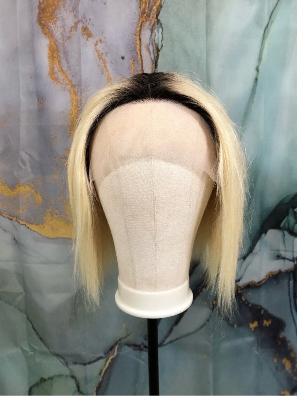 12 Inch Ombre Blonde T-PartWig 13x5x2  Natural Density Human Hair Wig New